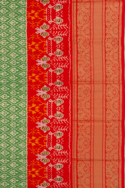 Kanchipuram Silk Ikat Green Saree