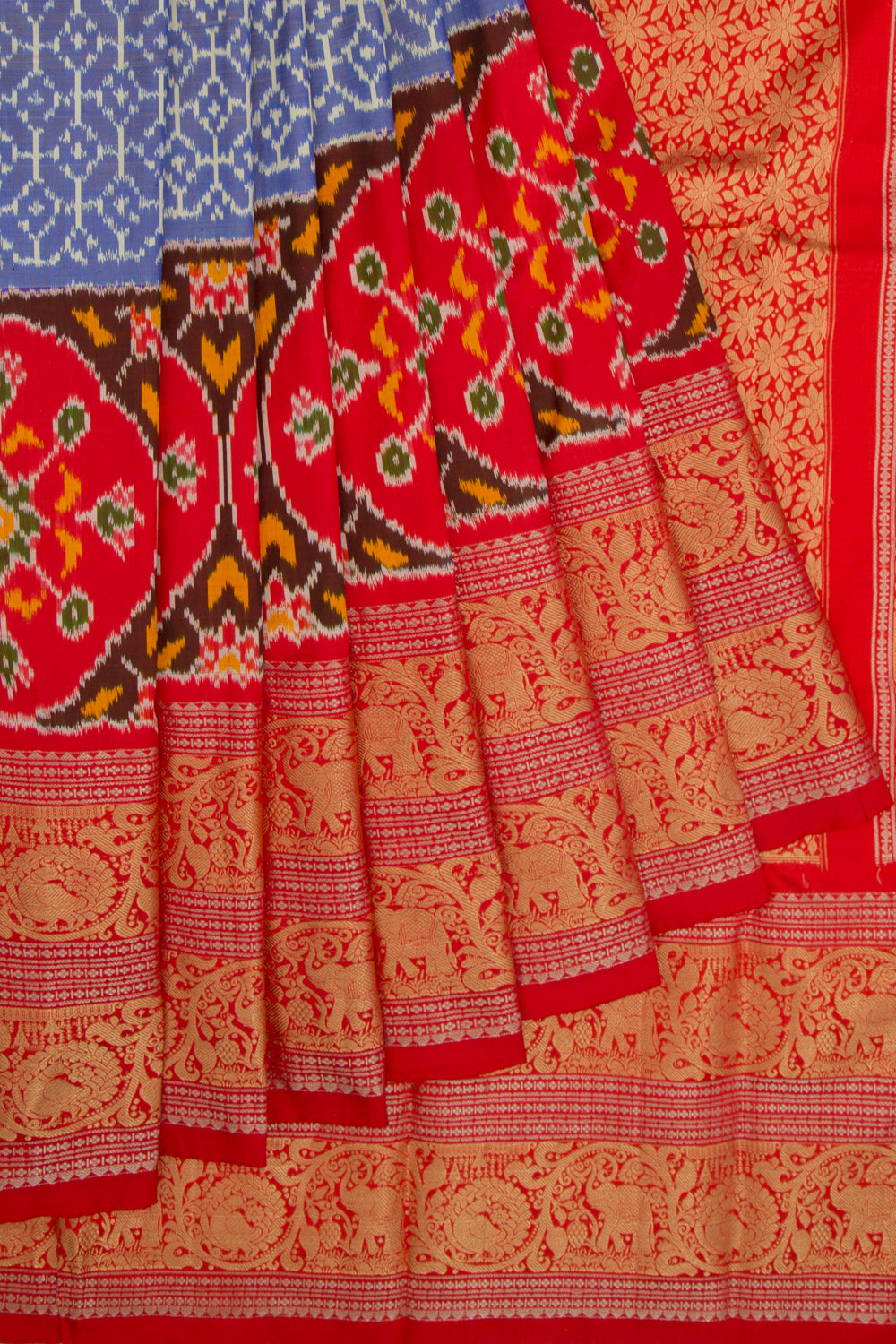 Kanchipuram Silk Ikat Violet Saree