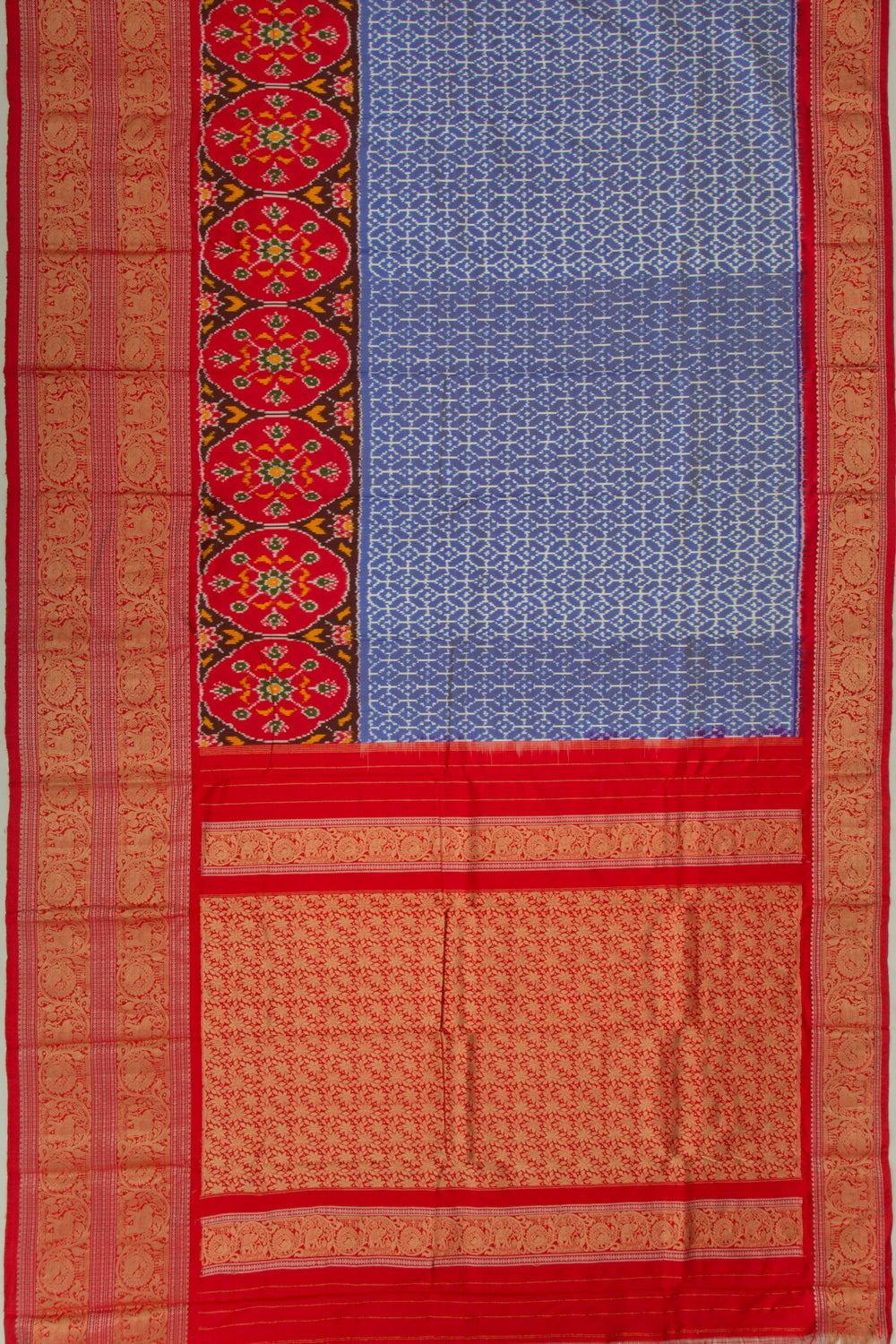 Kanchipuram Silk Ikat Violet Saree