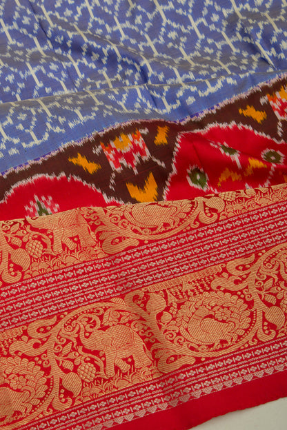 Kanchipuram Silk Ikat Violet Saree