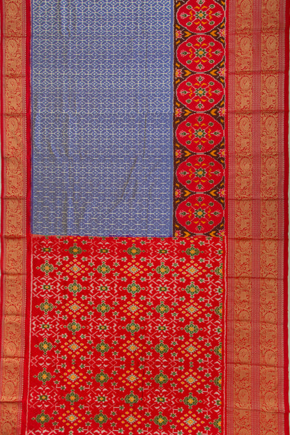 Kanchipuram Silk Ikat Violet Saree