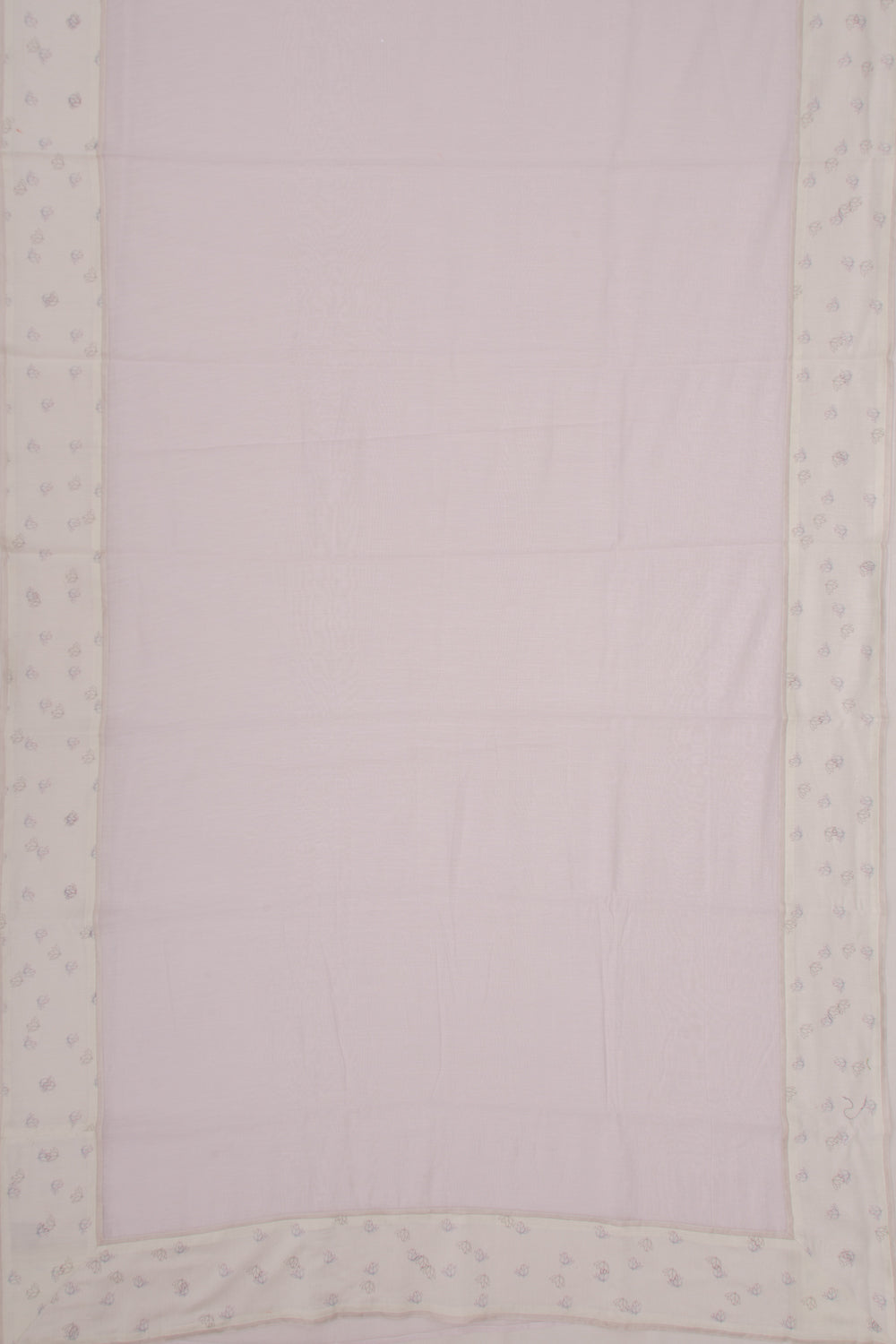 Dhakai Handspun Cotton Plain Lavender Saree