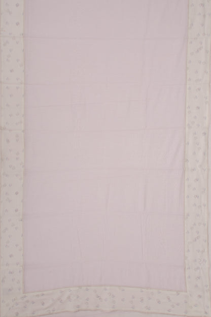 Dhakai Handspun Cotton Plain Lavender Saree