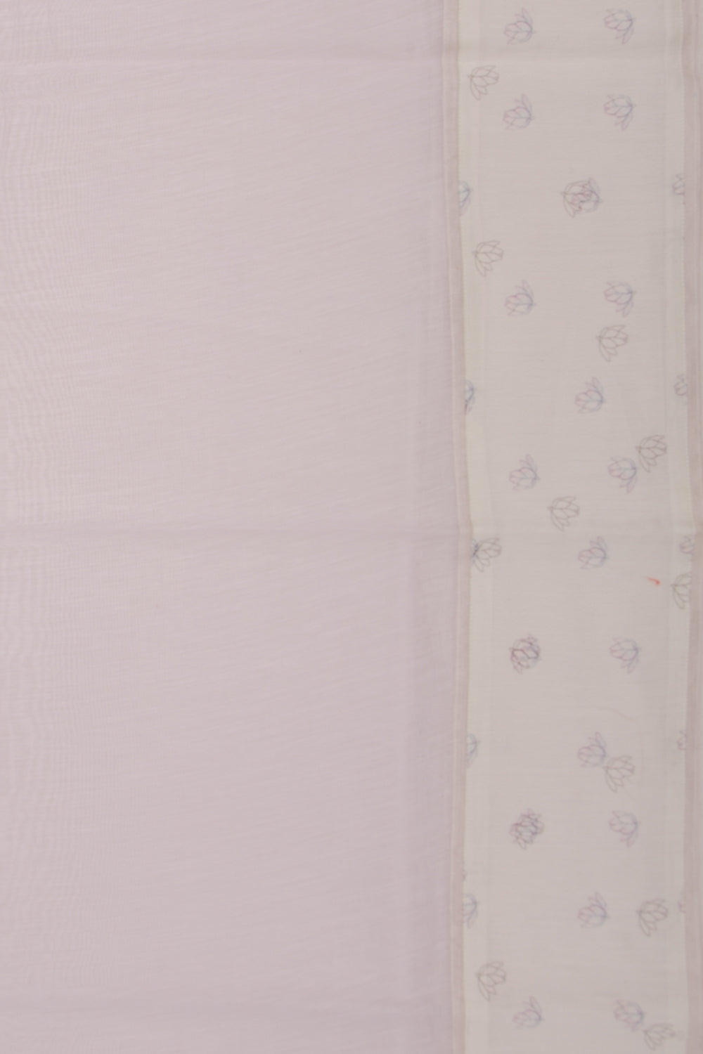Dhakai Handspun Cotton Plain Lavender Saree