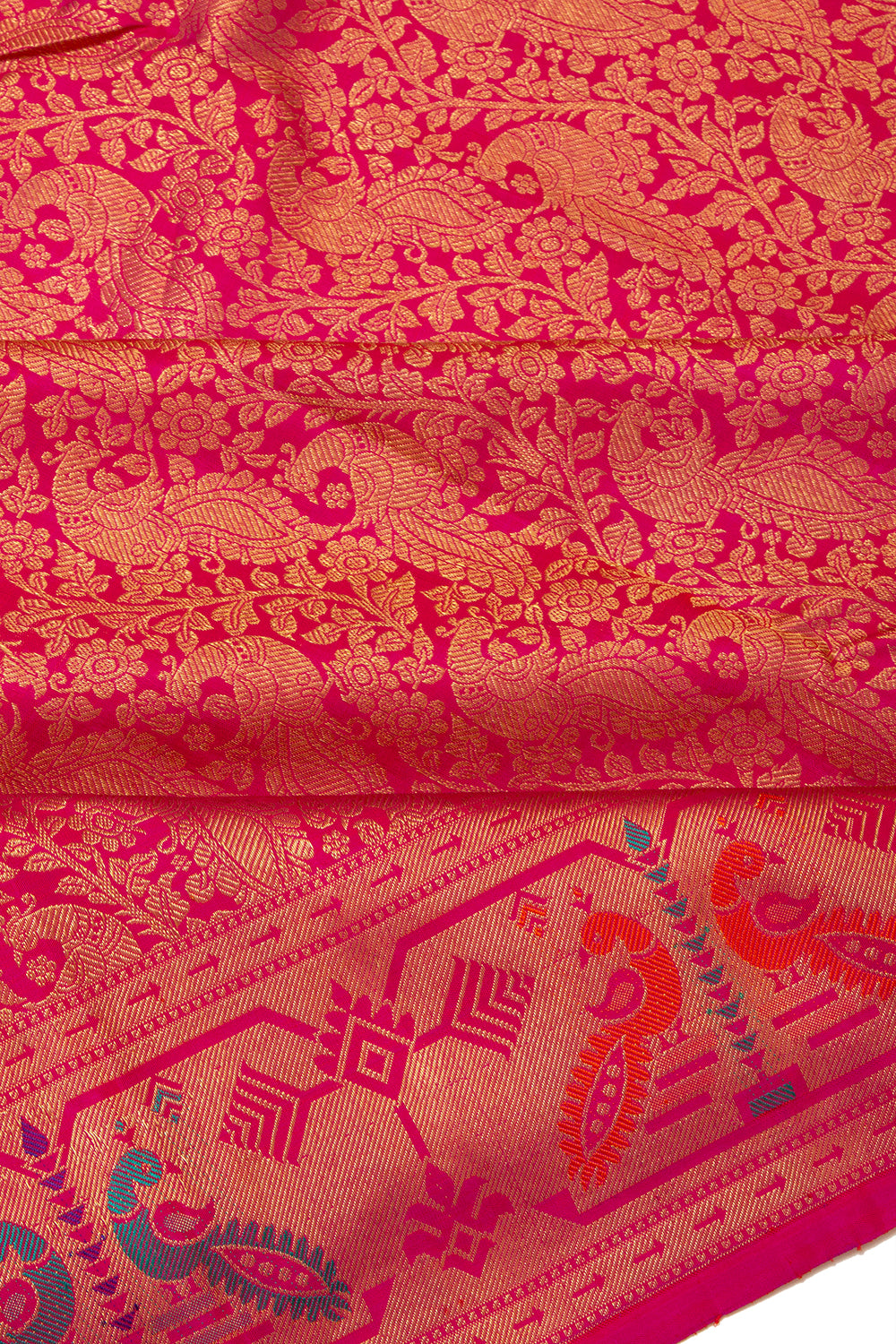 Kanchipuram Silk Brocade Red Saree