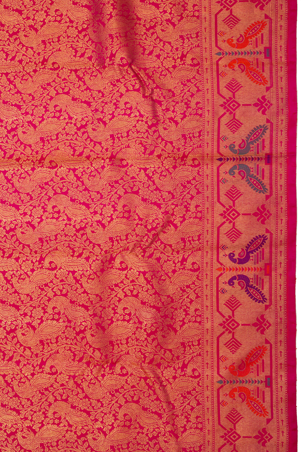 Kanchipuram Silk Brocade Red Saree