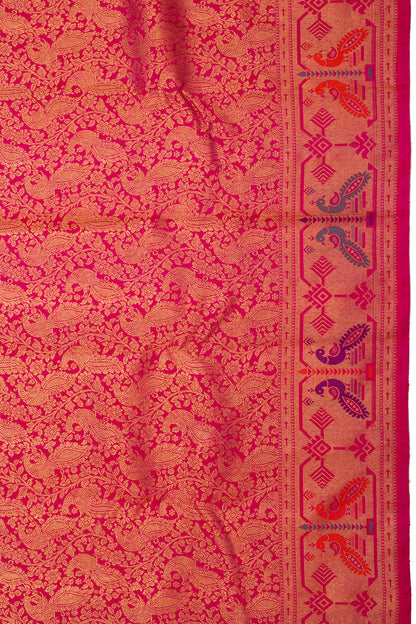 Kanchipuram Silk Brocade Red Saree