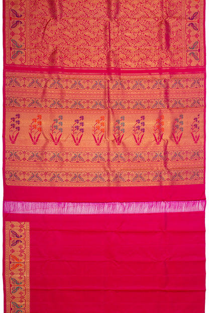 Kanchipuram Silk Brocade Red Saree