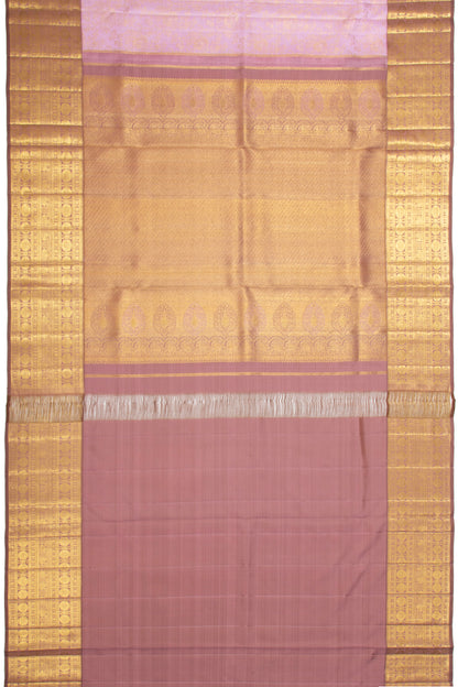 Kanchipuram Silk Jaal Baby Pink Saree
