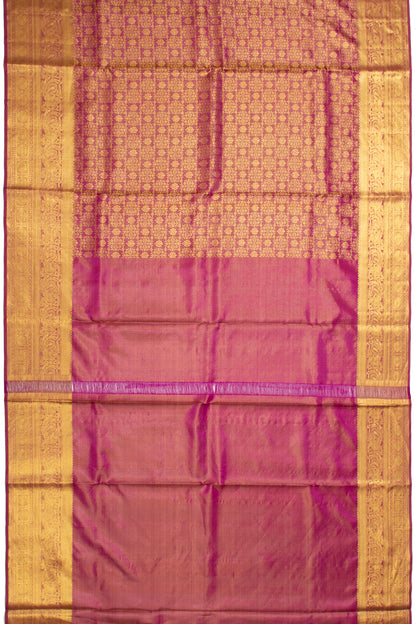 Kanchipuram Silk Tissue Brocade Purple Saree