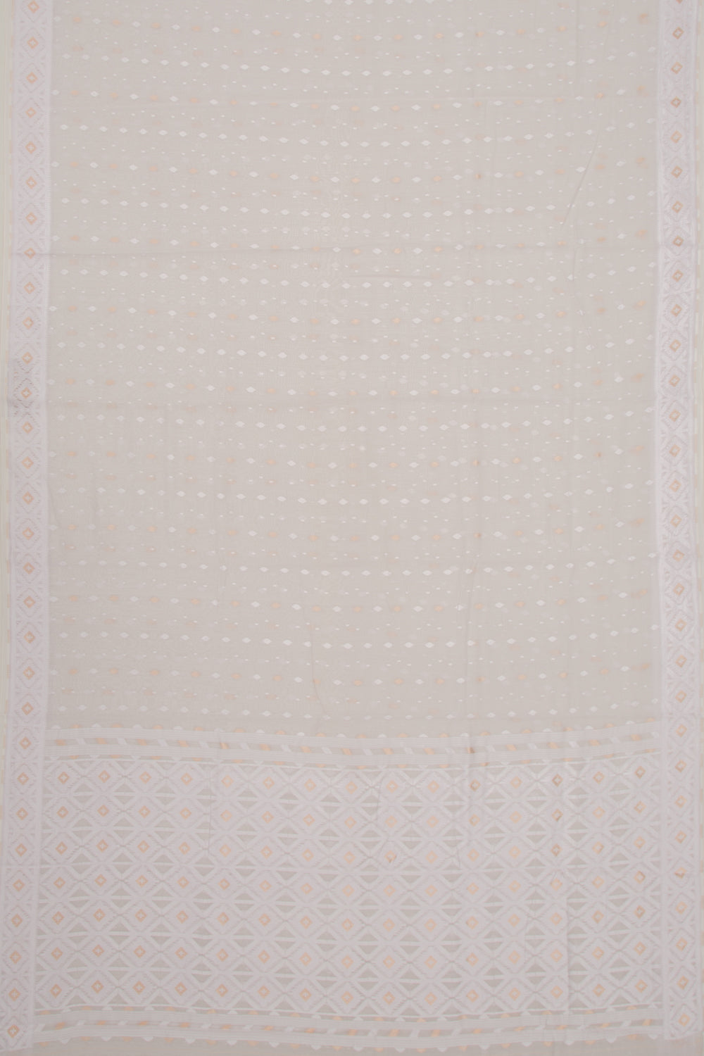 Mul Cotton Butta Pastel Lavender Saree With Ikat Silk Blouse