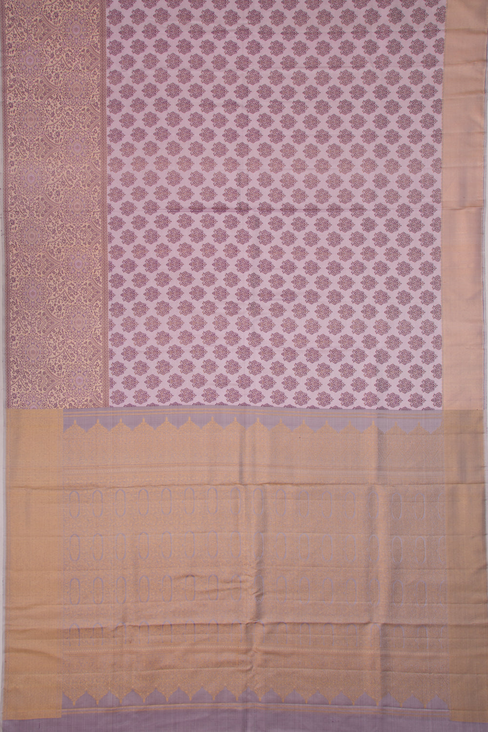Kanchipuram Silk Brocade Lilac Saree