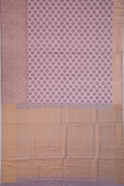 Kanchipuram Silk Brocade Lilac Saree