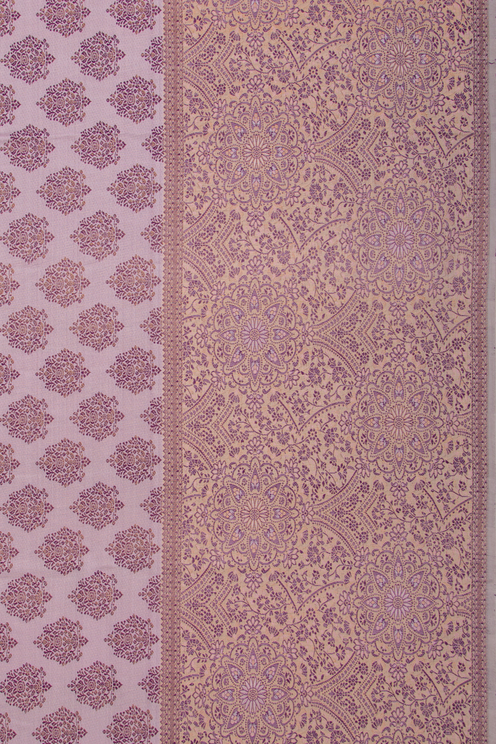 Kanchipuram Silk Brocade Lilac Saree