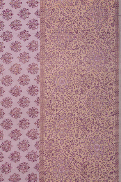Kanchipuram Silk Brocade Lilac Saree
