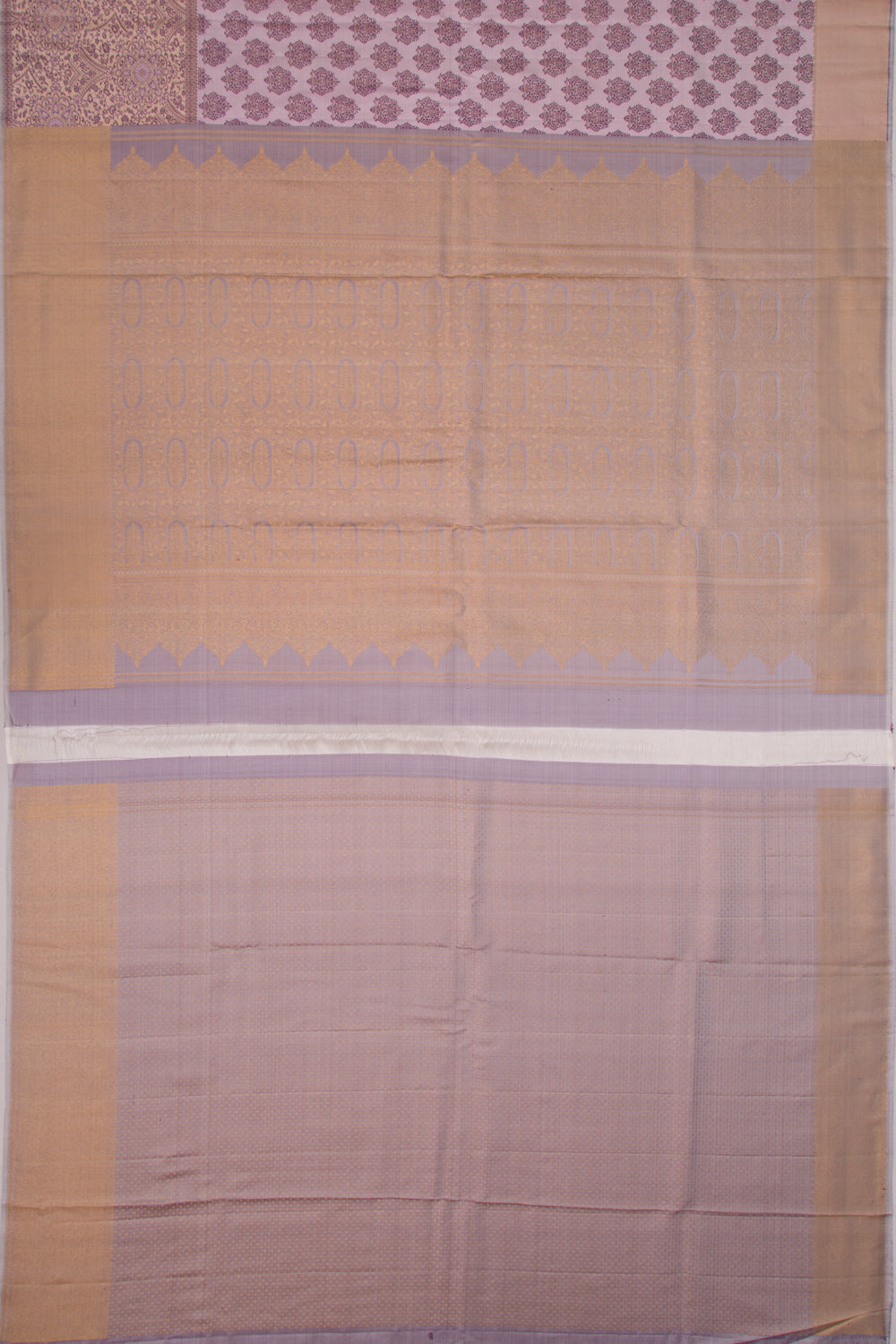 Kanchipuram Silk Brocade Lilac Saree