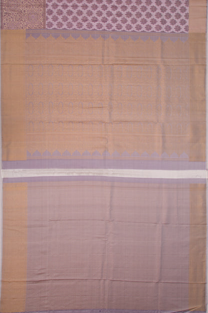 Kanchipuram Silk Brocade Lilac Saree
