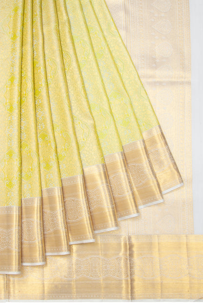 Kanchipuram Silk Brocade Green Saree