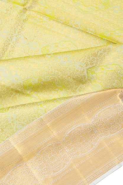 Kanchipuram Silk Brocade Green Saree