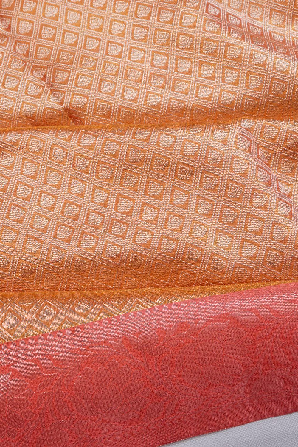 Kanchipuram Silk Tissue Criss Cross Checks And Butta Mustard Yellow Saree