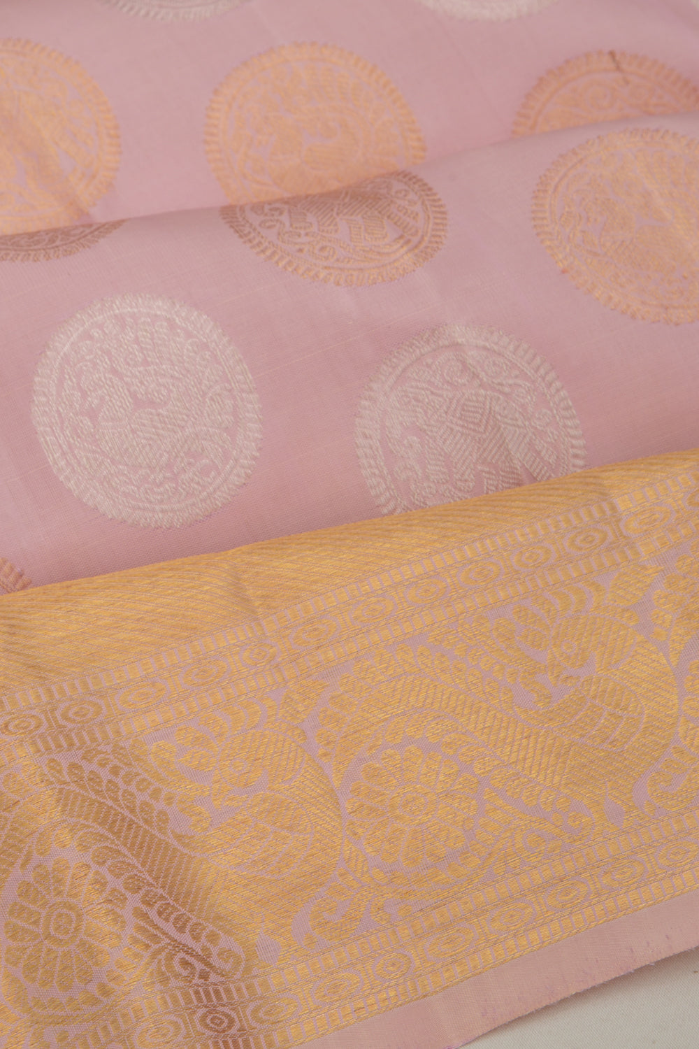 Kanchipuram Silk Butta Lavender Saree