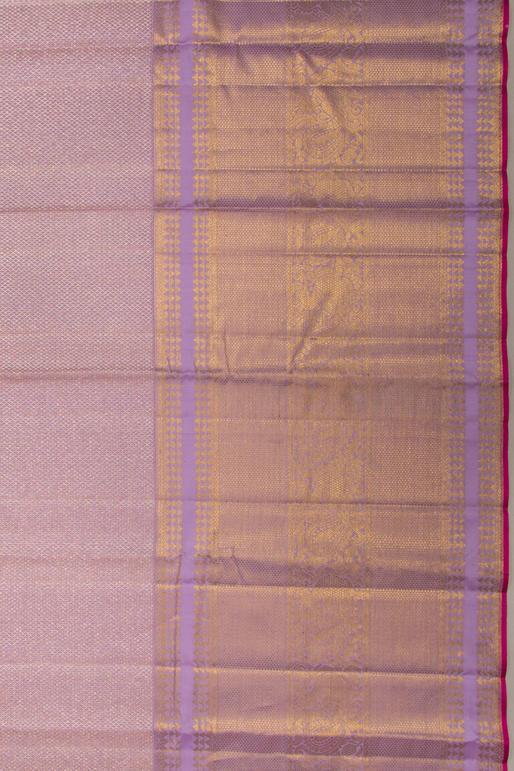 Kanchipuram Silk Tissue Brocade Lavender Saree