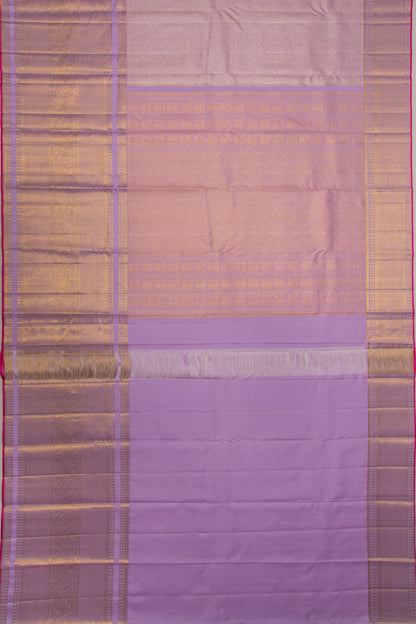 Kanchipuram Silk Tissue Brocade Lavender Saree