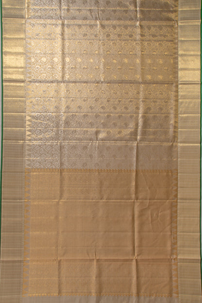 Kanchipuram Silk Tissue Brocade Gold Saree