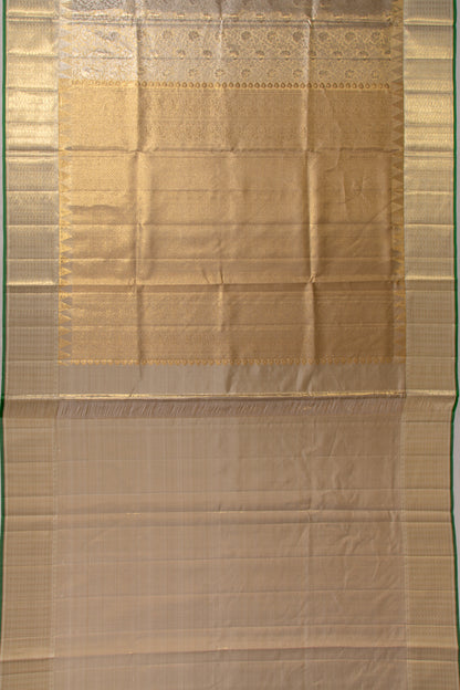 Kanchipuram Silk Tissue Brocade Gold Saree