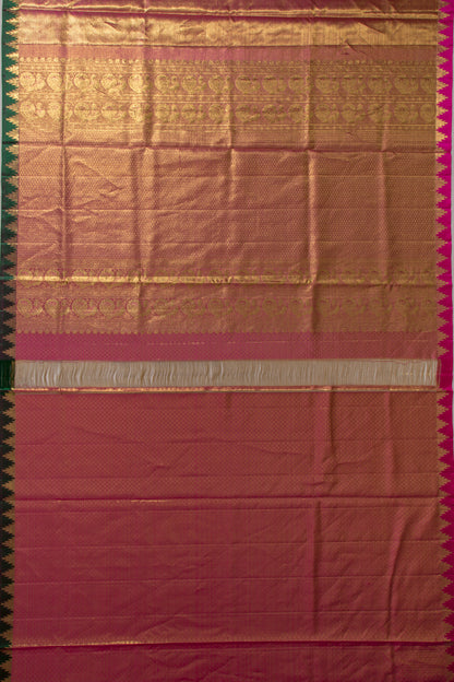 Kanchipuram Silk Tissue Brocade Pink Saree