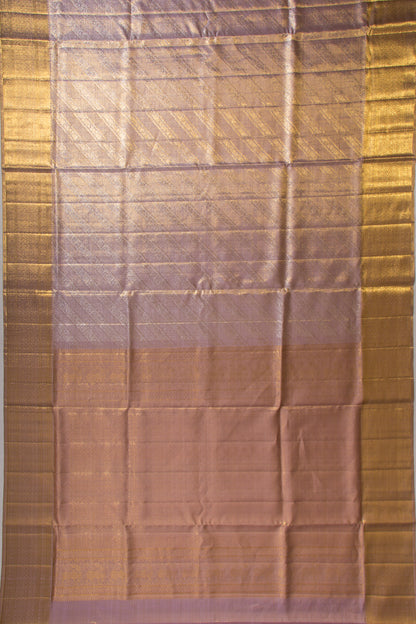 Kanchipuram Silk Tissue Brocade Lavender Saree