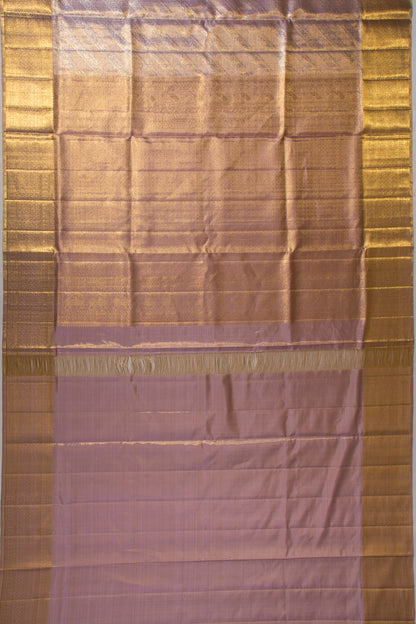 Kanchipuram Silk Tissue Brocade Lavender Saree