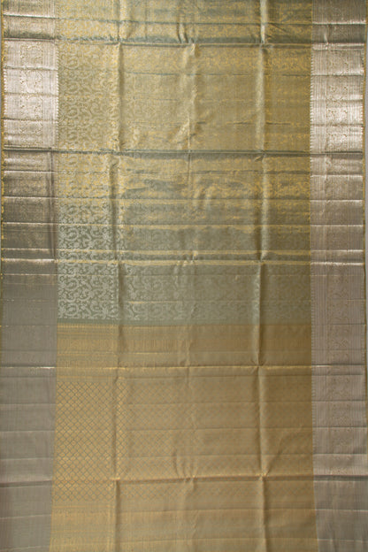Kanchipuram Silk Tissue Brocade Green Saree