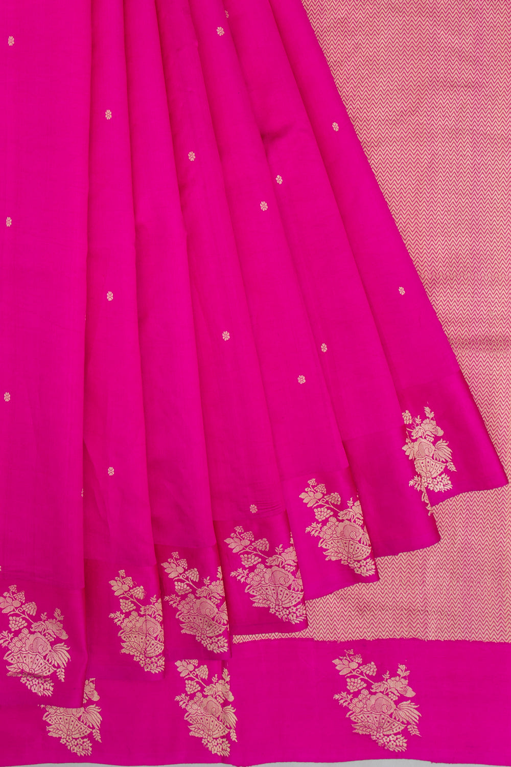 Banarasi Katan Silk Butta Rani Pink Saree