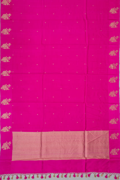 Banarasi Katan Silk Butta Rani Pink Saree