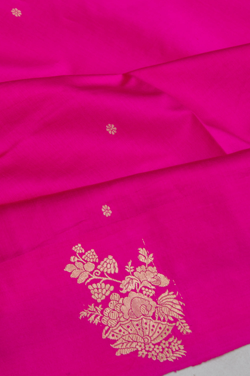 Banarasi Katan Silk Butta Rani Pink Saree