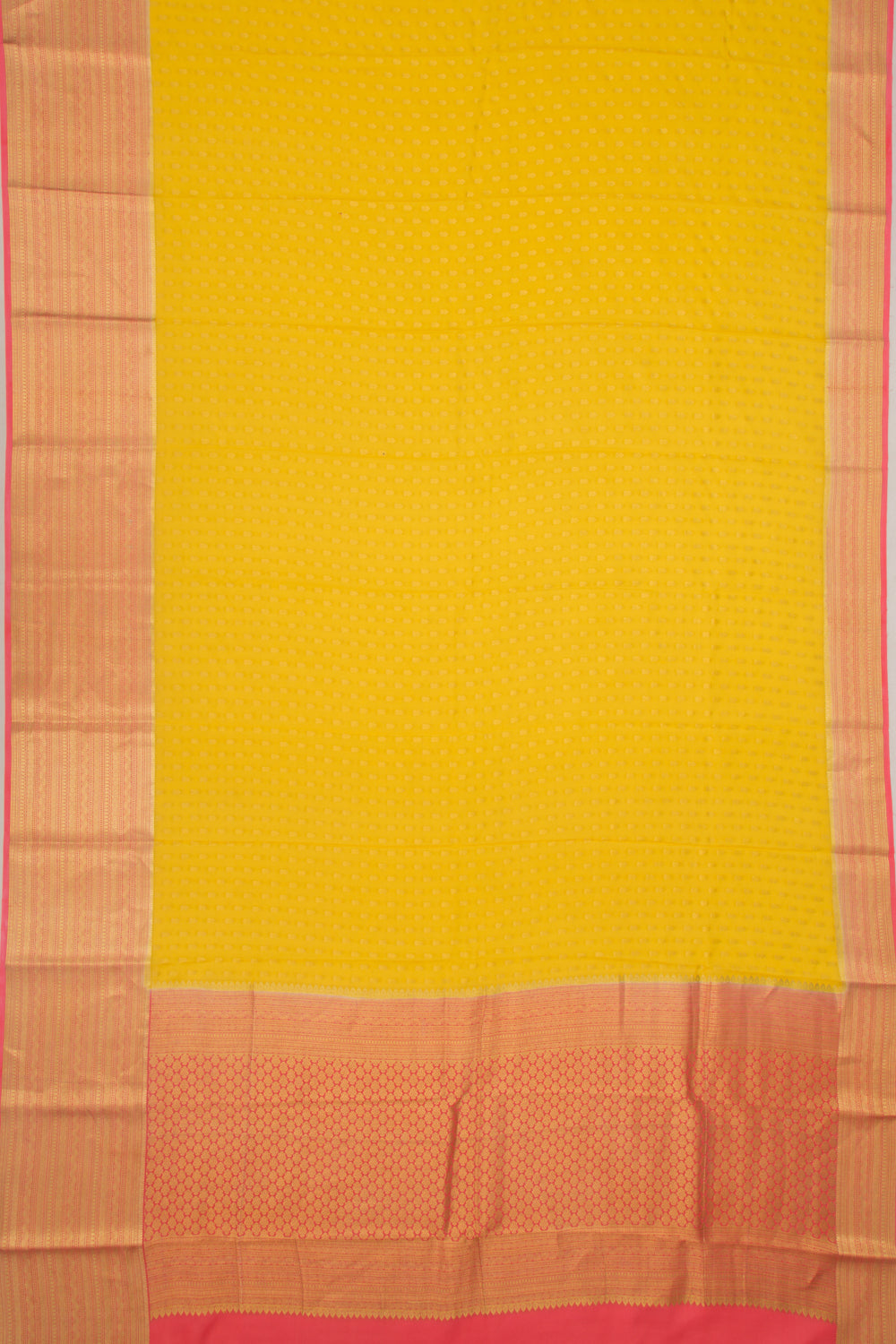 Binny Silk Brocade Yellow Saree