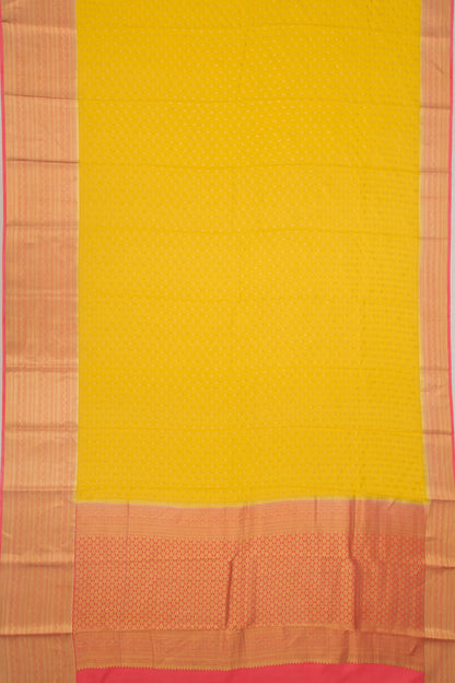 Binny Silk Brocade Yellow Saree