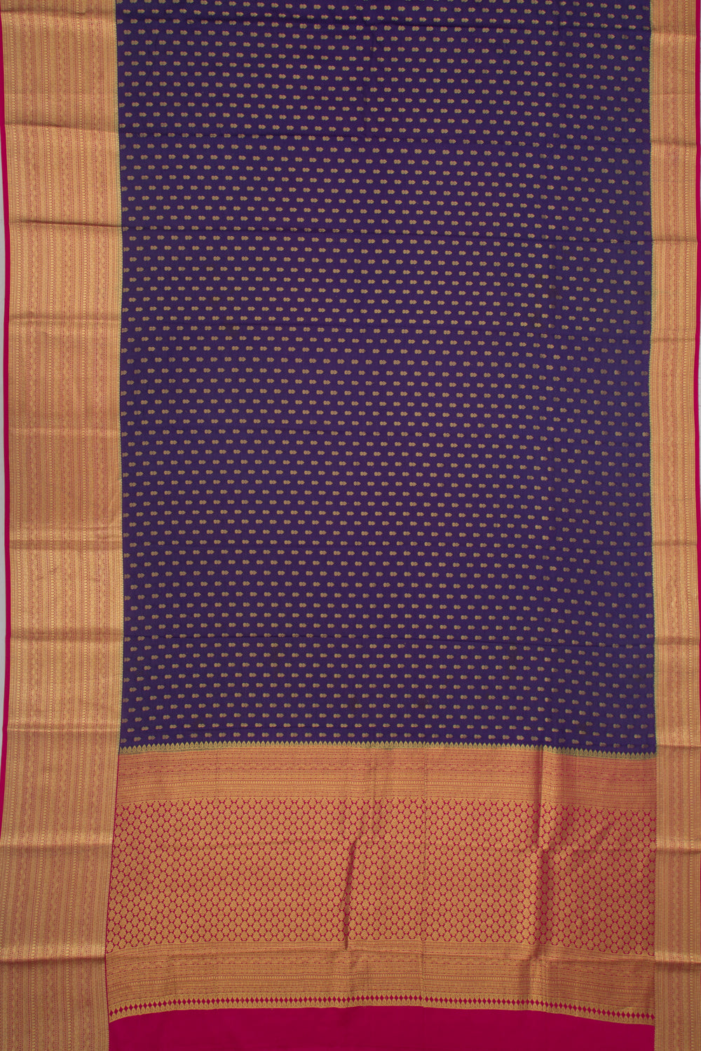 Binny Silk Brocade Dark Blue Saree