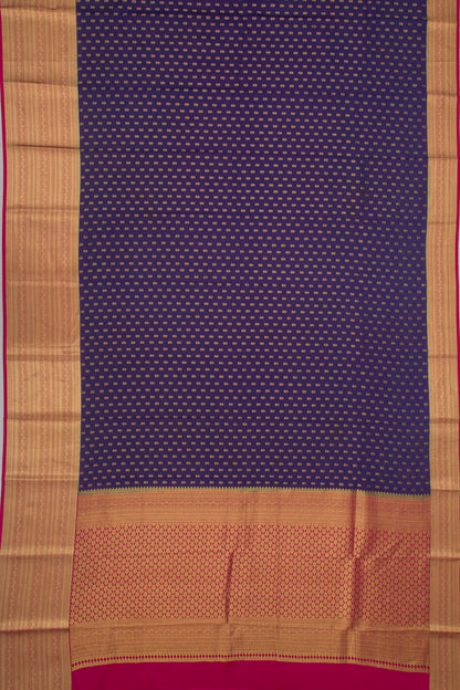 Binny Silk Brocade Dark Blue Saree