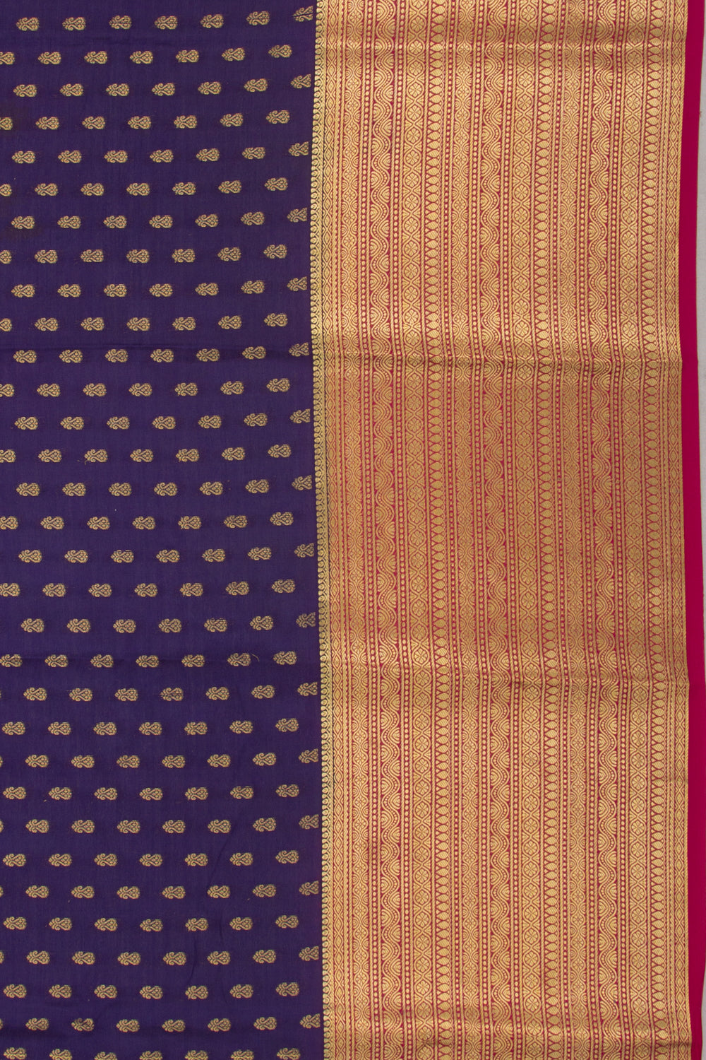 Binny Silk Brocade Dark Blue Saree