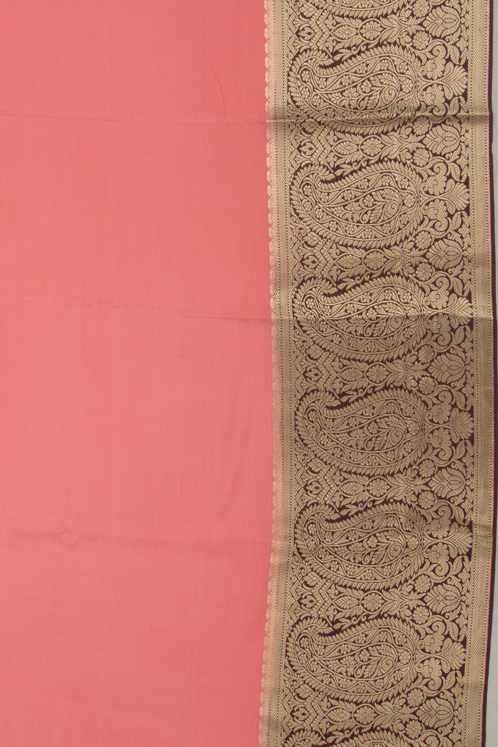 Binny Silk Plain Peach Saree