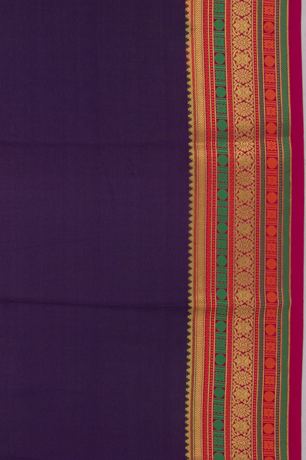 Binny Silk Plain Dark Blue Saree