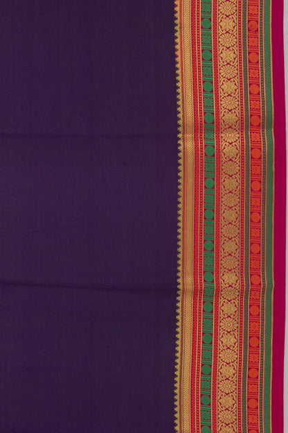 Binny Silk Plain Dark Blue Saree