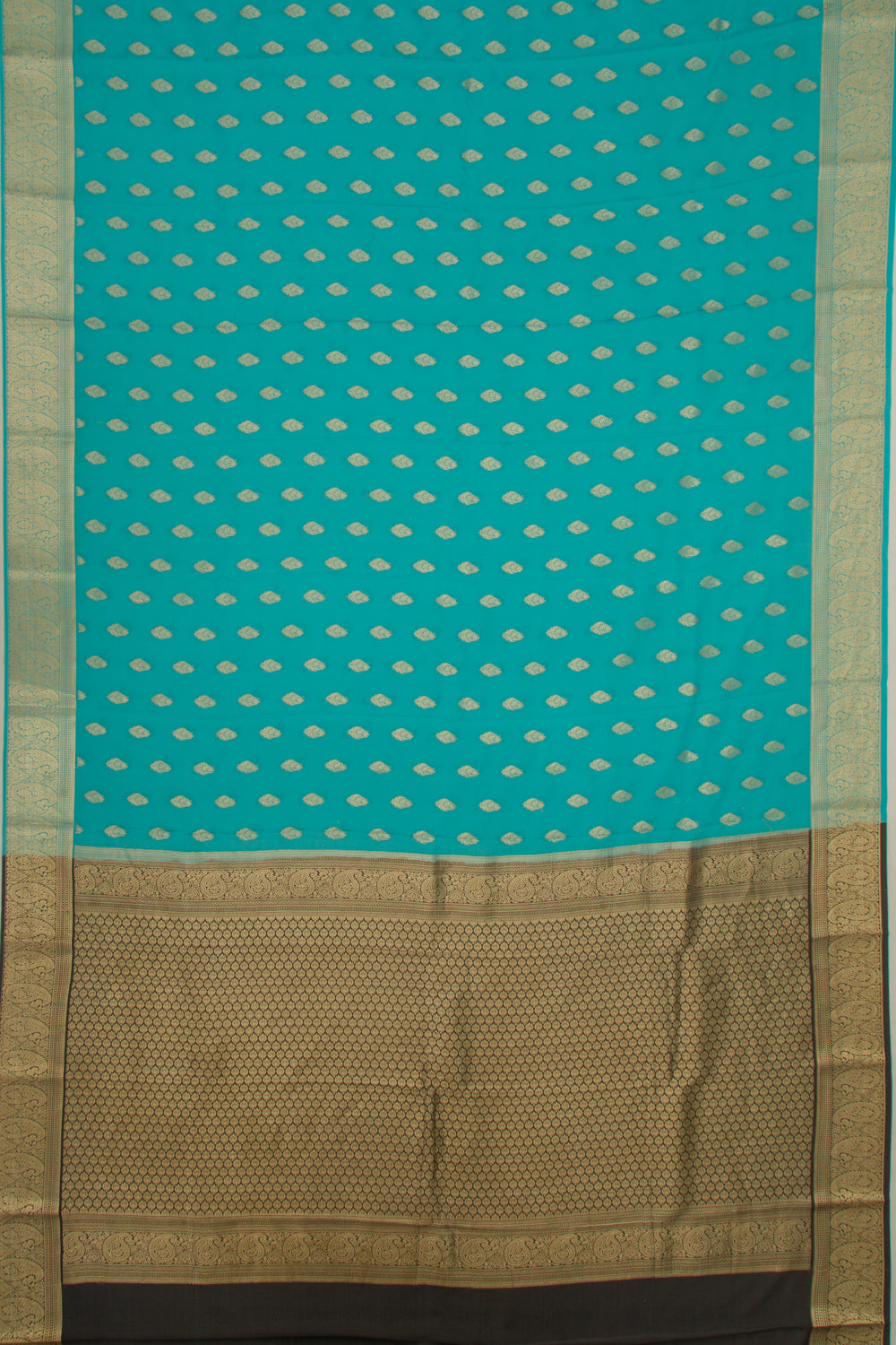 Binny Silk Brocade Sky Blue Saree