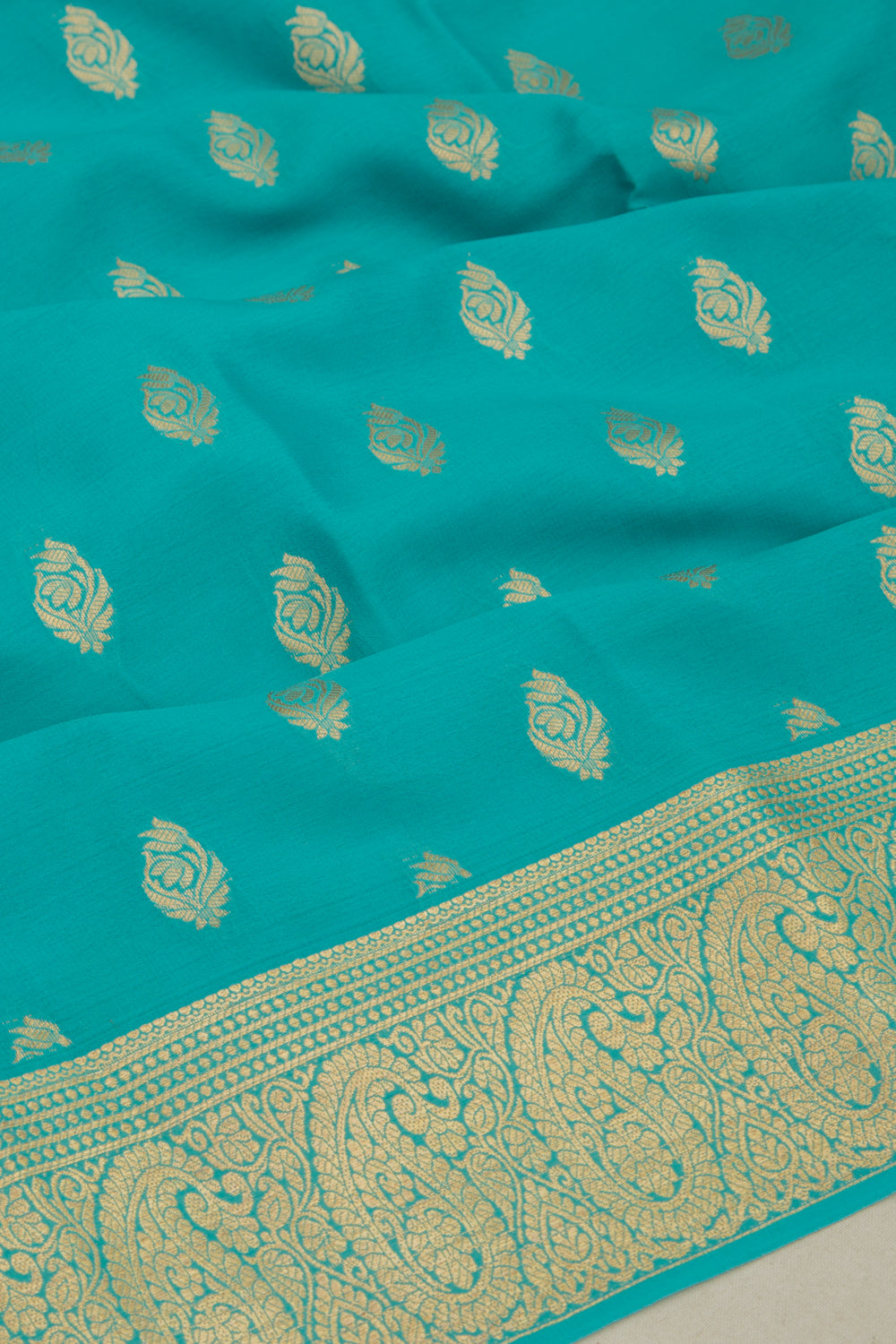 Binny Silk Brocade Sky Blue Saree