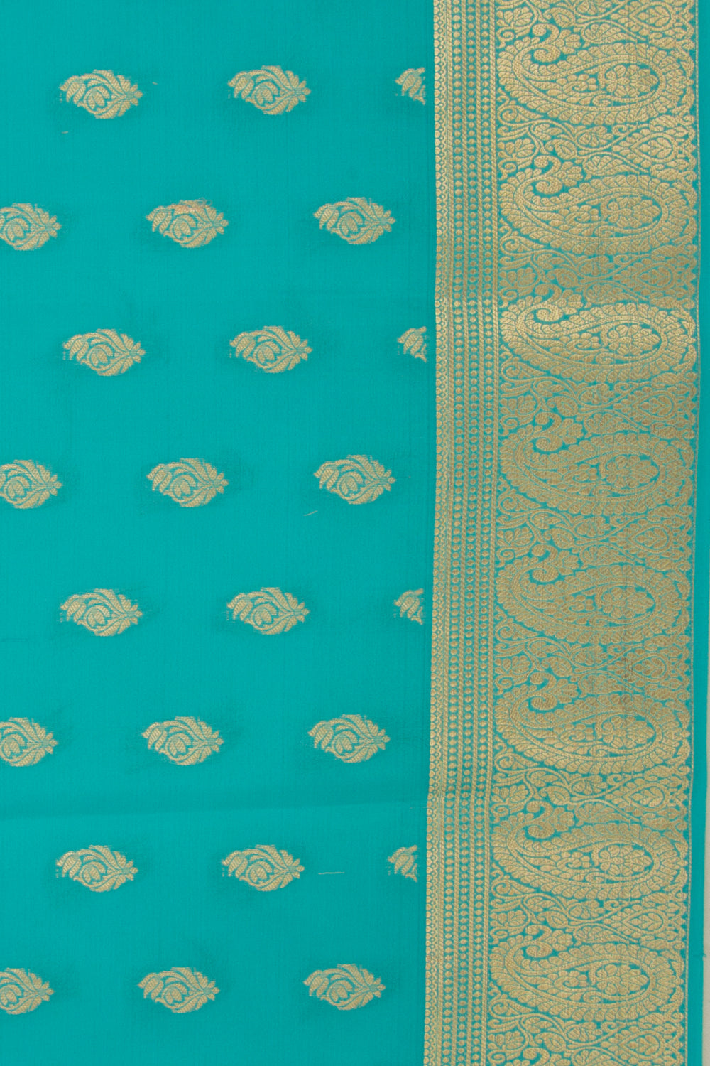 Binny Silk Brocade Sky Blue Saree