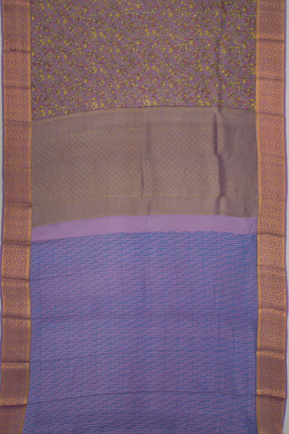 Binny Silk Printed Lavender Saree