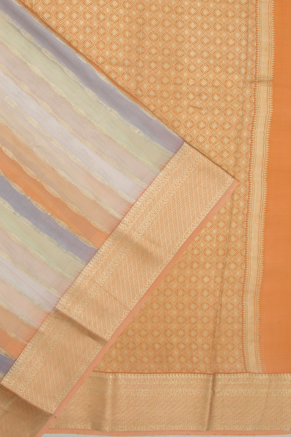 Binny Silk Vertical Lines Multi Color Saree