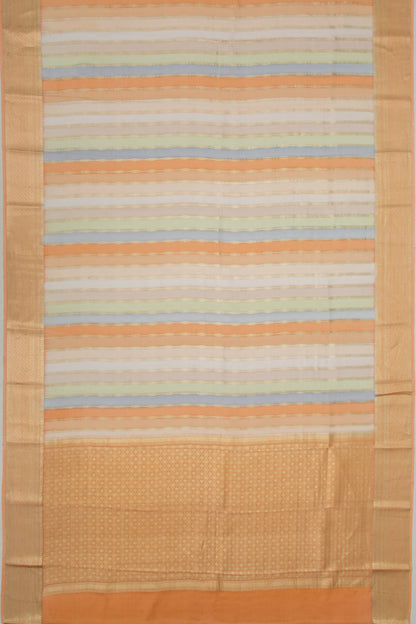 Binny Silk Vertical Lines Multi Color Saree